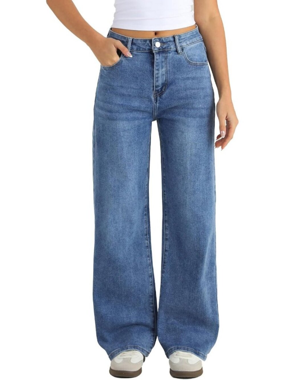 High Waisted Wide Leg Jeans for Women - Stylish & Comfortable (3 Lengths)